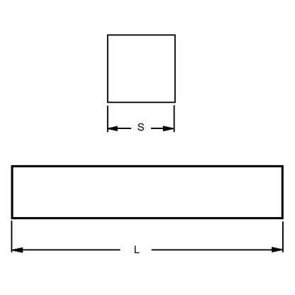 1101676 | 4R-0111-0300-KS6U (Pack of 12)  --- Square Keysteel Lengths - 11.113x11.113x300 mm - Stainless Steel 316 Similar to A4, 18-10