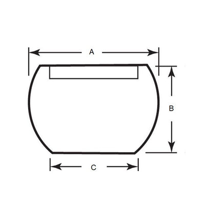 1086862 | KF095C-048-TRT (Each) --- Ball Knobs - 3/8-16 UNC - 9.53mm - 47.63x12.7 mm Female Threaded - Plastic Knob