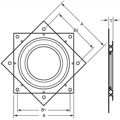 1203445 | LSB-150 (PK-100) --- Lazy Susan Bearings - 150x8 mm - 225 kg - Steel
