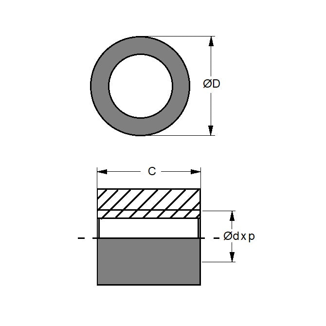 1117741 | KSM184-OUK (Each) --- Nuts Leadscrew - 18x4 mm - Right Hand Metric - Carbon Manganese Steel S300 Pb