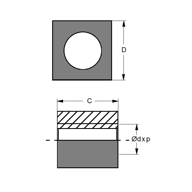 1123089 | VKM204LH (Each) --- Nuts Leadscrew - 20x4 mm - Left Hand Metric