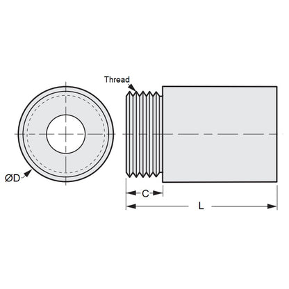 1071895 | HB21SN-25161 (Each) --- Nuts Leadscrew - 6.35 mm - 16 - 1 Imperial
