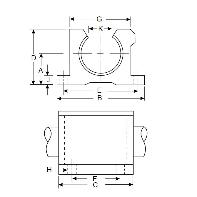 1120903 | PBC-112RS (Each) --- Housings Pillow Block Frelon Linear - 19.05x23.8x69.85 mm Precision
