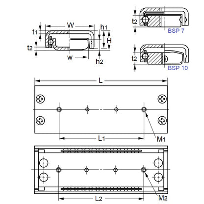 1089223 | BSP1025SL (Each) --- Linear Slides - 10x6x25 mm Non Recirculating Ball