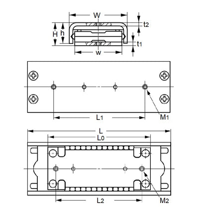 1107892 | BSR-1550SL (PK-2) --- Linear Slides - 15x8x50 mm Recirculating Ball
