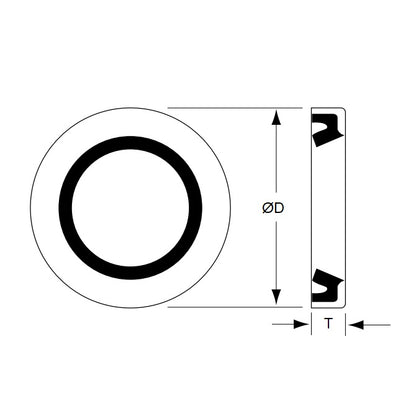 1055332 | TLM-275RS (Each) --- For Linear Bearings Seals - 4.75x39.802x4.75 mm Closed - Nitrile NBR, BUNA-N Seal