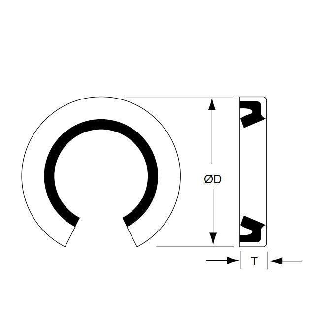 1121458 | TLM-315RS (Each) --- For Linear Bearings Seals - 19.05x31.852x3.175 mm Open - Nitrile NBR, BUNA-N Seal
