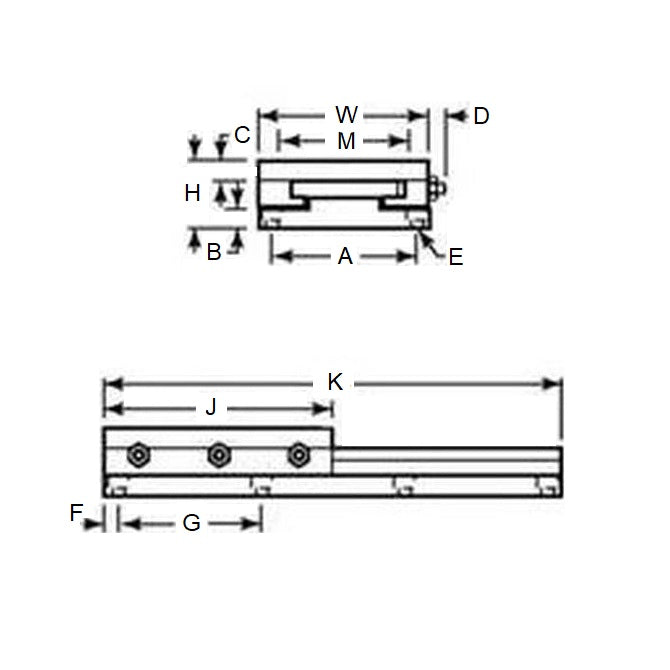1164870 | KD-180RS (Each) --- Slide Assemblies Linear - 50.8 mm - 2721.6 Kg - 41.275 mm Low Profile High Load