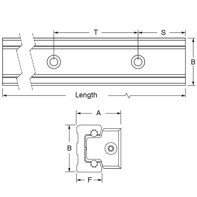 1143533 | PBC-705RS (Each) --- Redi-Rail Rail Linear - 30x720x16 mm