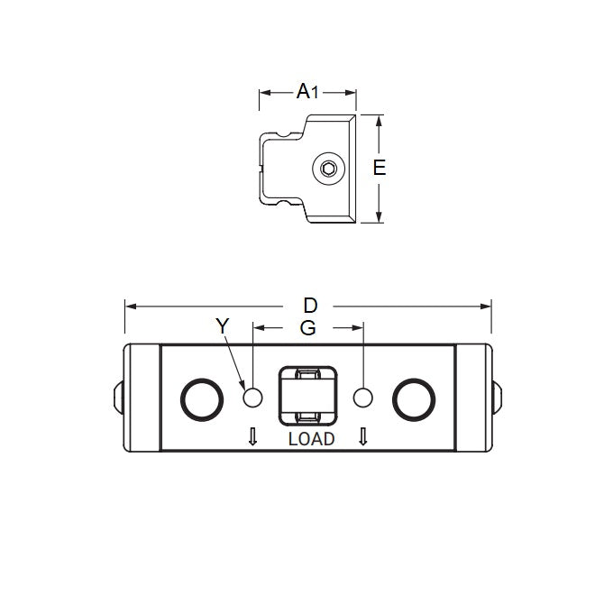 1141912 | PBC-625RS (Each) --- Redi-Rail Roller Guides Linear - 30x28x86 mm