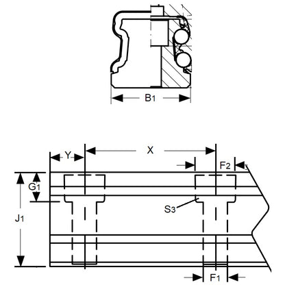 1108325 | TLM-3110RS (Each) --- Rail Systems Type 3 Rails Linear - Size Reference 15 - 15x460 mm