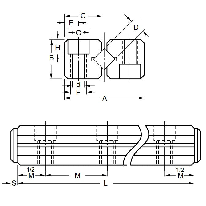 1115550 | DT1015RS (Each) --- Linear Slides - Number of Rollers 16 - 90.02x50.01 mm Cross Roller Rail