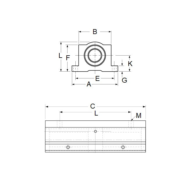 1136659 | LCHP-0254-114-TSS (Each) --- Thomson Super Smart Housings Linear - 25.4x82.55x60.452 mm Twin Pillow Block