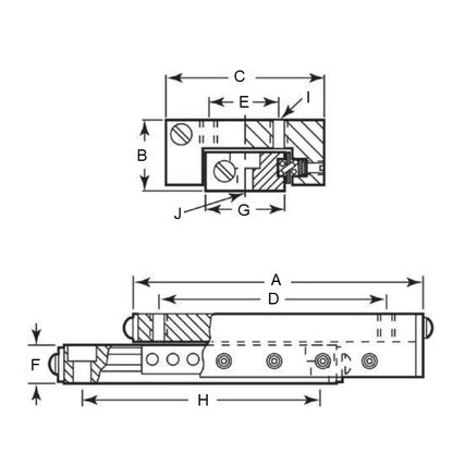 1180206 | DT-143RS (Each) --- Slide Assemblies Linear - 76.2 mm - 199.58 Kg - 127 mm Cross Roller