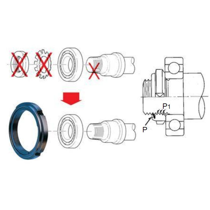 1095664 | FU01SS-OUK (Each) --- Stainless Insert Locknuts - M12 Super Fine - 12x1mm - 22-0.2 - 18-0.2