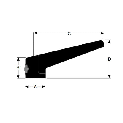 1099601 | FMH-712 (Each) --- Clamp Quick Release Levers - M12 - 12x1.75mm - 108 mm - Die Cast Zinc - Die Cast Zinc Lever