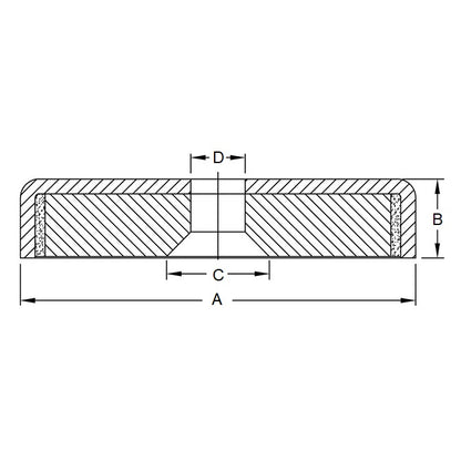1144310 | MAG-CP-032-05-06-H-B (Each) --- Cup Assemblies Through Hole Magnets - 31.5x4.76x6.35 mm