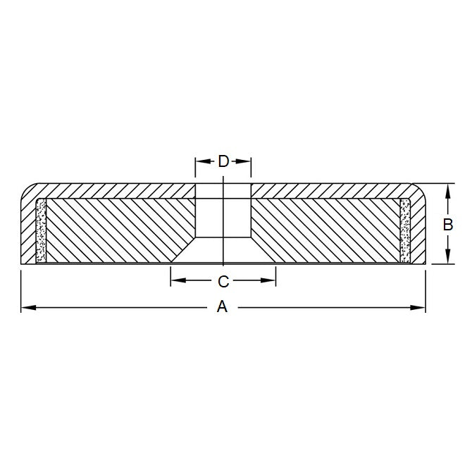 1143981 | MAG-CP-030-05-03-H (Each) --- Cup Assemblies Through Hole Magnets - 30.48x4.75x3.18 mm