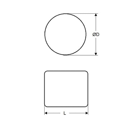 1053789 | HXN4-10 (Each) --- Cylinder Magnets - 4x10 mm - Neodymium Iron Boron Magnet