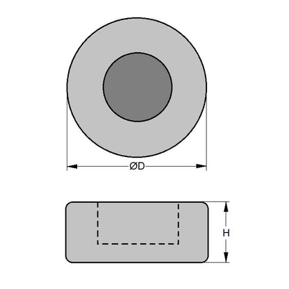 1180631 | MLP-0079-VR (Each) --- Levelling Vibration Pads Mounts - 78.7 mm - - - - Rubber Mount