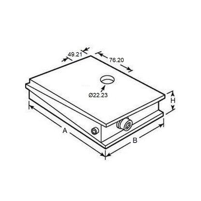 1228928 | MW-4082 (Each) --- Wedge Mounts - 4082.3 Kg - 152.4x101.6 mm Heavy Duty - Steel Mount
