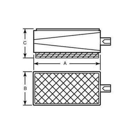 1227737 | MW-1588 (Each) --- Wedge Mounts - 1587.6 Kg - 203.2x95.25 mm Light Duty - Steel Mount