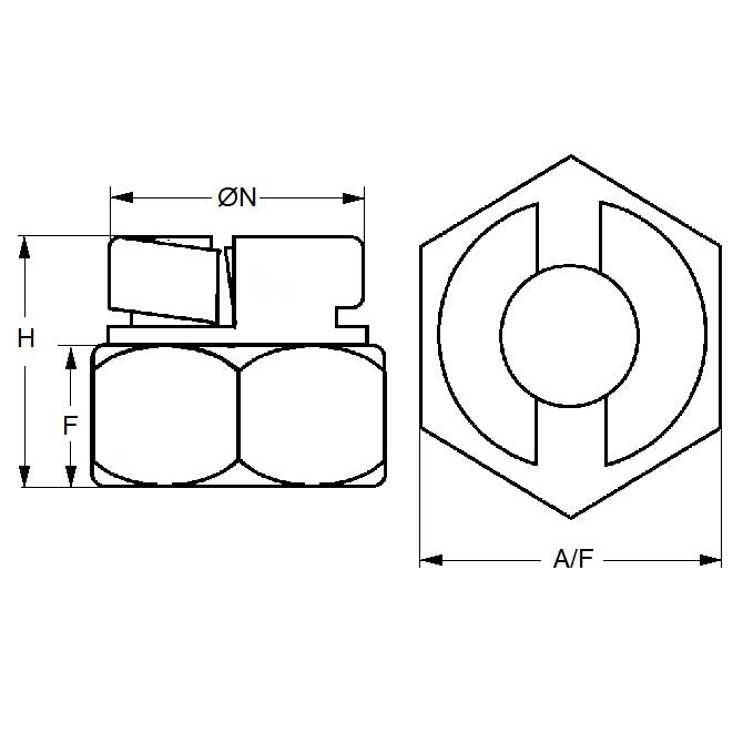 1059276 | NT050M-AE-S4 (PK-3) --- Aerotight Nuts - M5 - 5x0.8mm - 0.800 mm / 31.75 TPI 6.02 mm - Stainless Steel 303/304 Similar to A2, 18-8 HRB80 Nut