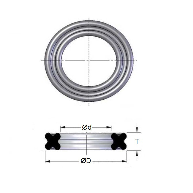 1064018 | QR-00600-080-N70-NSK (PK-12) --- Quad O-Rings - 6x0.8 mm - Alternative to NSK6.00 Oring O-Ring