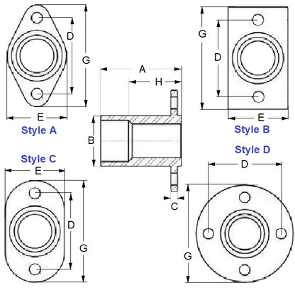 1087823 | BLP-095-B-REC-S3 (Each) --- Ball Lock Flanged Receptacles Pins - 9.53 mm B 23.19 mm - Steel Pin