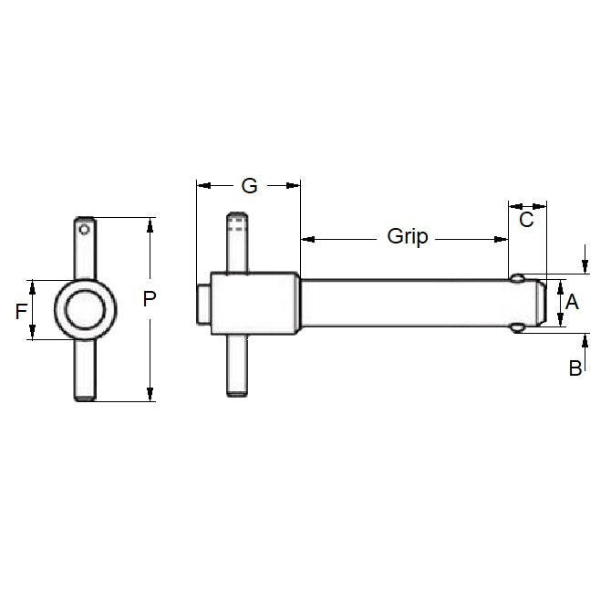 1078255 | BLP-079-0508-THD-S17 (Each) --- Ball Lock Pins - 7.94x50.8 mm - 17-4 PH Stainless No Shoulder Pin