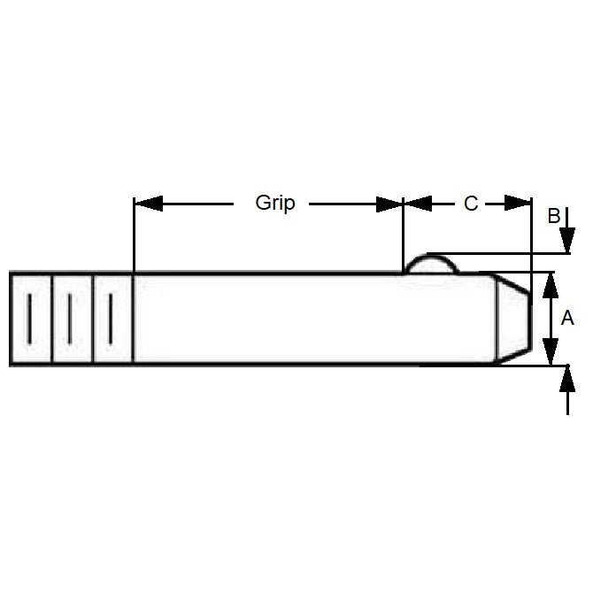 1073191 | BLP-064-0635-THR-S3 (PK-50) --- Ball Lock Pins - 6.35x63.5 mm - 303 Stainless Steel Threaded End Stainless Steel Pin