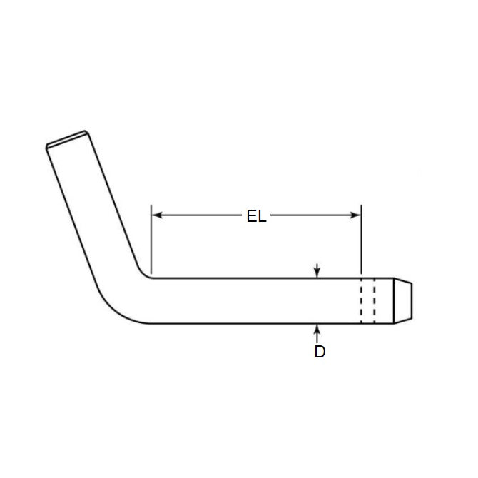 1103436 | CLP-127-0762-CZ-HB (Each) --- Clevis Pins - 12.7x76.2 - - Handle - Carbon Steel Heat Treated Pin