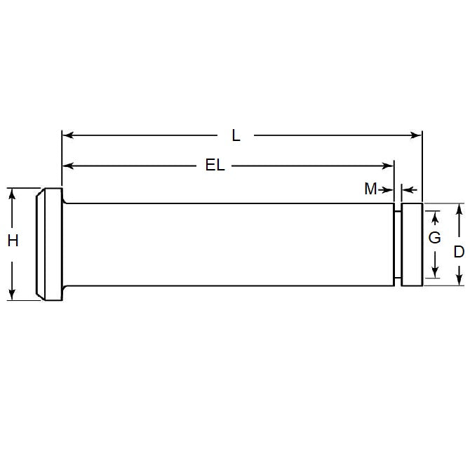1066475 | CLP-060-0181G-CZ (PK-50) --- Clevis Pins - 6x18.06x20 mm Groove Locking - Zinc Plated Low Carbon Steel Pin