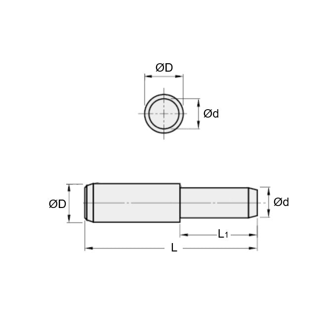 1067212 | DPS060-030-CH-1 (Each) --- Dowel Pins - 6x30 Stepped - Carbon Steel Pin