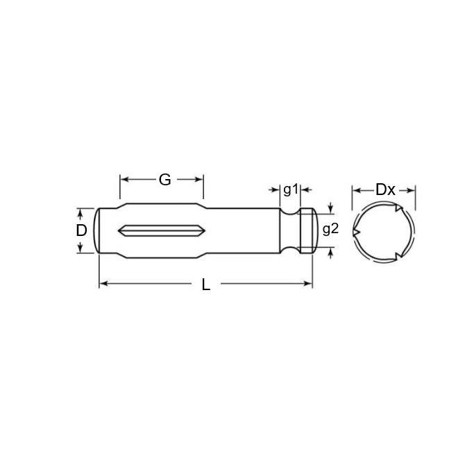 1052682 | GPG-0400-2000-BO (PK-500) --- Groove Pins - 4x20x4.25 mm - Black Oxide Steel Pin