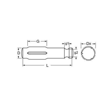 1052430 | GPG-0400-1600-BO (PK-1000) --- Groove Pins - 4x16x4.25 mm - Black Oxide Steel Pin