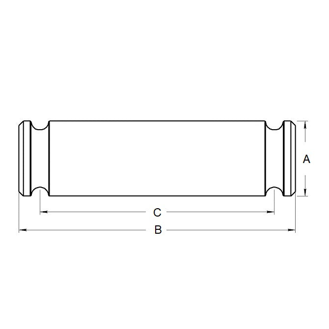 1136677 | WMG410RS (PK-12) --- Hydraulic Cylinder Pins - 25.4x88.9x73.025 mm - Steel C1144 Pin