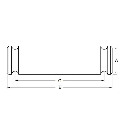 1136677 | WMG410RS (PK-12) --- Hydraulic Cylinder Pins - 25.4x88.9x73.025 mm - Steel C1144 Pin