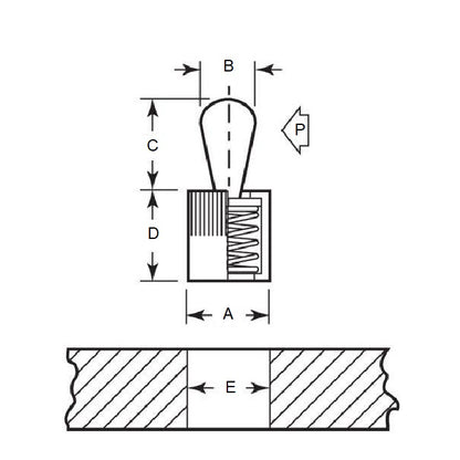 1095483 | JLP-90RS (Each) --- Locating Spring Pins - 11.13x5x5.99 mm Plastic Pin - Plastic