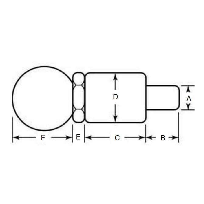 1085694 | BSD-30ALRS (Each) --- Pull Pins - 9.525x14.288x38.1 mm Round Handle - Aluminium and Steel Pin