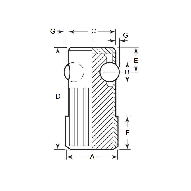 1116016 | WST-60RS (Each) --- Side Thrust Pins - 16.002x5.588x14.986 mm Double Sided Steel Ball - Steel Ball Pin