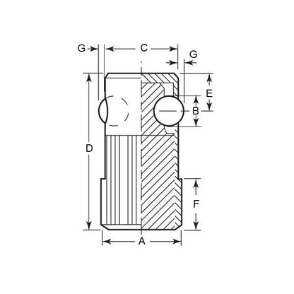 1119240 | WST-65RS (Each) --- Side Thrust Pins - 18.034x6.604x17.018 mm Double Sided Steel Ball - Steel Ball Pin