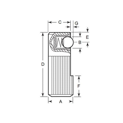 1095655 | WST-35RS (Each) --- Side Thrust Pins - 11.938x5.08x10.16 mm Single Sided - Plastic Ball Pin