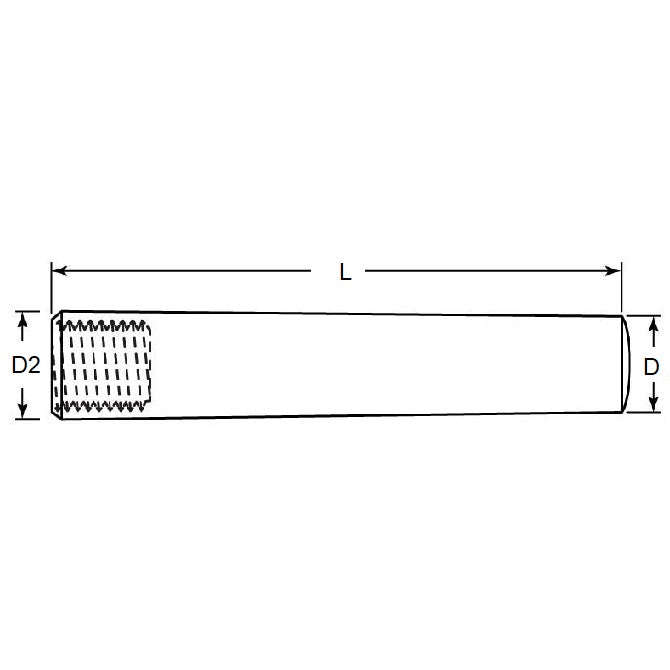 1081830 | TPM-0800-03600-EI (PK-36) --- Taper Metric Pins - 8x36x8.72 mm Extractable - Carbon Steel Pin