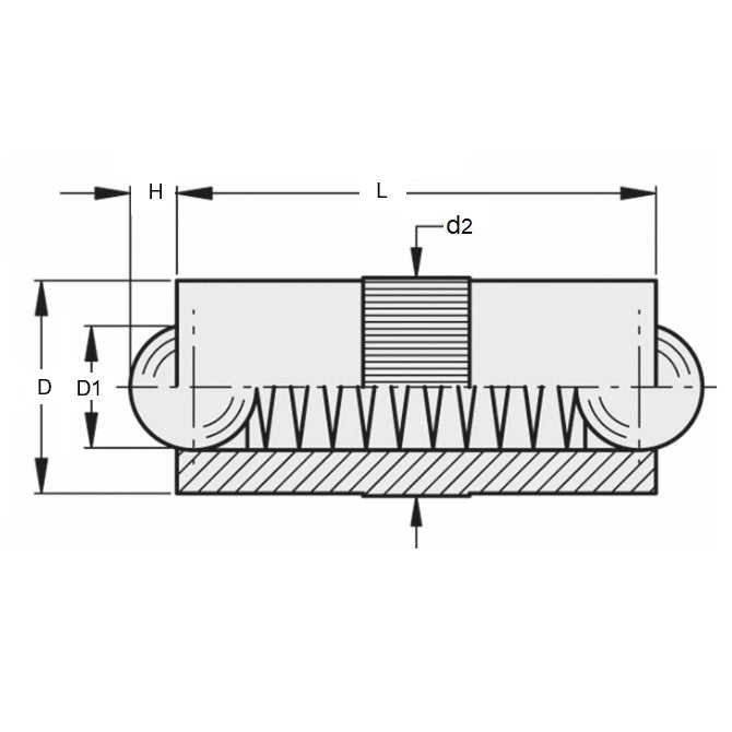 1040644 | PLBP-025-053-BSD-003 (PK-10) --- Ball Push Fit Plungers - 2.5x5.3 mm - 1.3 N Brass Body Stainless Ball Double Ended - Stainless Steel 400 Series Hardened Plunger