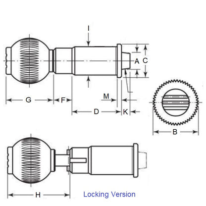 1114875 | PLI-P-100-250-19-LSP-BG (Each) --- Indexing Precision Plungers - 16x31 mm - 1.5 N Ball Grip - Steel Plunger
