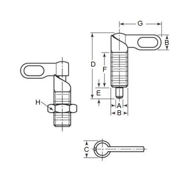 1086168 | PLIT-040-095C-10-G-S3-N (Each) --- Indexing Plungers - 3/8-16 UNC - 9.53mm - 20 mm - 0.4 N Grip - Stainless Steel Plunger