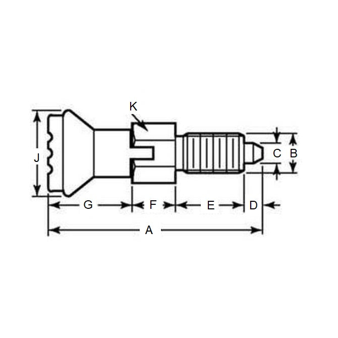 1111656 | PLIT-080-158C-74-LK-C (Each) --- Indexing Plungers - 5/8-11 UNC - 15.88mm - 26 mm - 1.5 N Locking - Steel Plunger