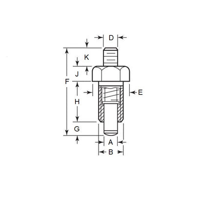 1102185 | PLIT-060-127C-00-SH-C (Each) --- Indexing Plungers - 1/2-13 UNC - 12.7mm - 20.1 mm - 0.7 N Non Locking - Steel Plunger