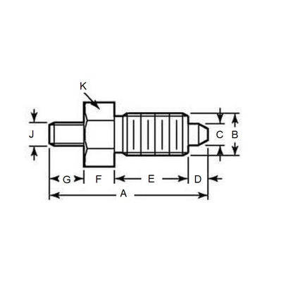 1086668 | PLIT-050-095C-37-C (Each) --- Indexing Pull Knob Plungers - 3/8-16 UNC - 9.53mm - 37.1 mm - 0.5 N Non Locking - Steel Plunger